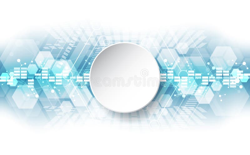 Abstract technological background concept with various technology elements. illustration Vector royalty free illustration