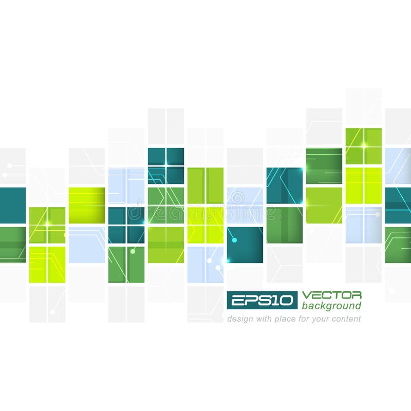 Abstract technological background with square pattern royalty free illustration