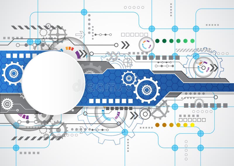 Abstract technological background with various technological elements. illustration vector stock illustration