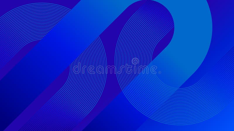 Abstract Technological Convergence Dynamic Blue stock illustration