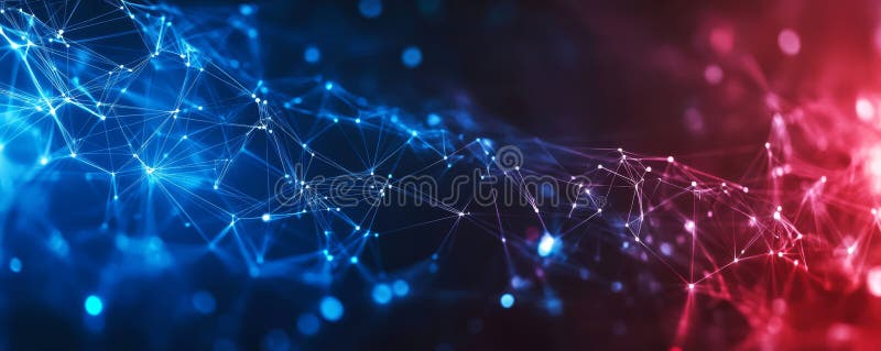 Abstract technological USA flag, template background vector illustration