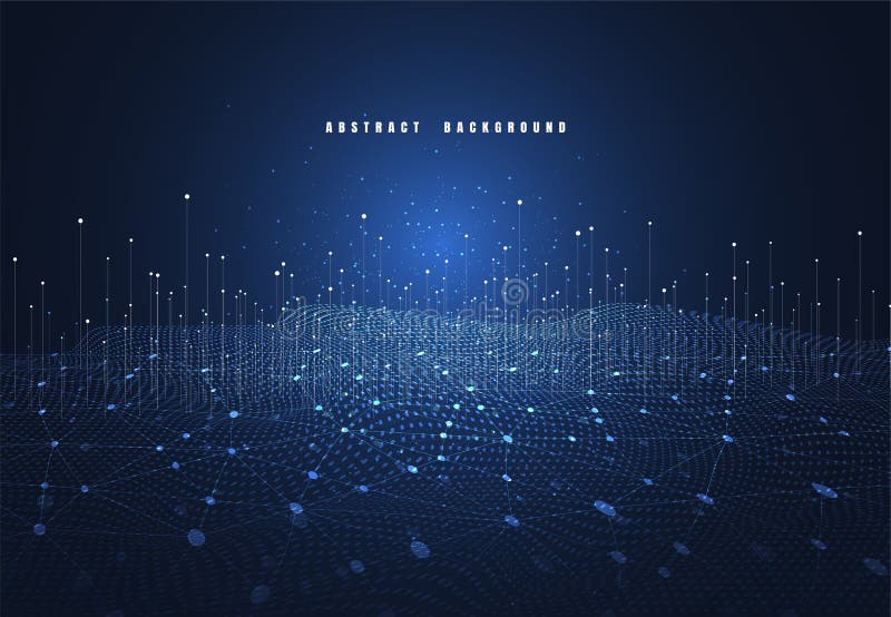 Abstract technology background with Big data. Internet connection, abstract sense of science and technology analytics concept vector illustration