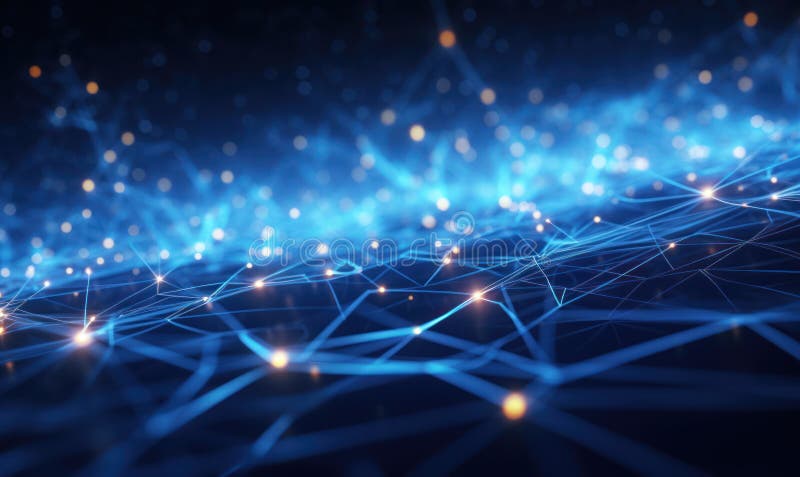 Abstract technology background. Big data visualization. Network connection structure.