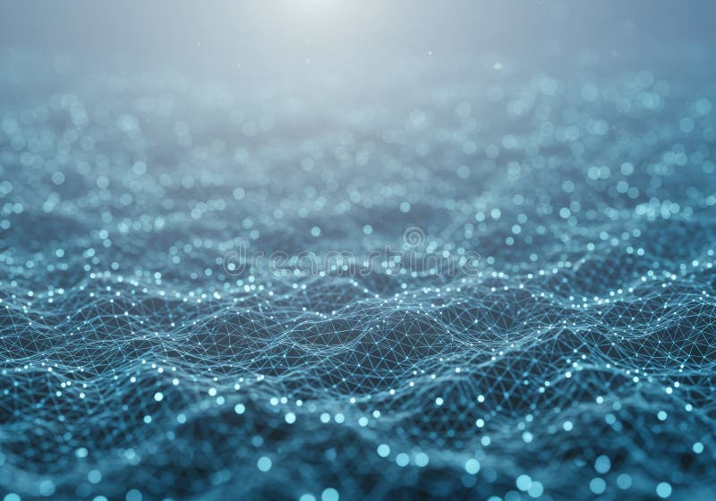 Abstract technology background with blue network connection structure royalty free stock photos