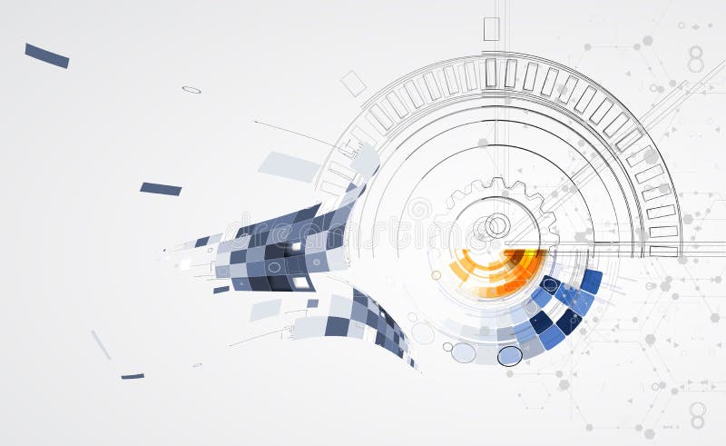 Abstract technology background Business & development direction stock illustration