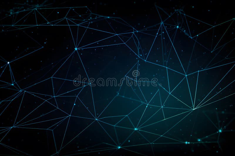 Abstract technology background with connected dots for wireless, network, or digital design. Generative AI vector illustration