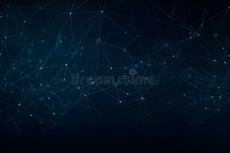 Abstract technology background with connected dots for wireless, network, or digital design. Generative AI royalty free illustration