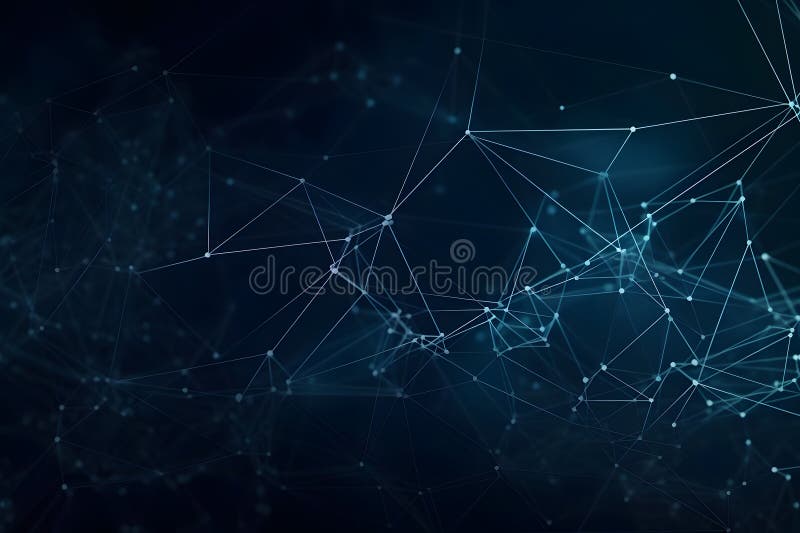 Abstract technology background with connected dots for wireless, network, or digital design. Generative AI royalty free illustration