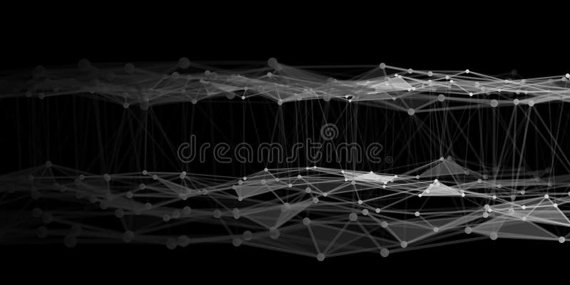 Abstract technology background with connecting dots and lines. Network concept. Data technology royalty free illustration