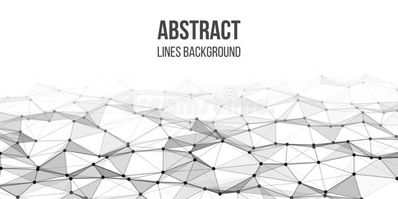 Abstract technology background with connecting dots and lines. Network concept. Data technology royalty free illustration