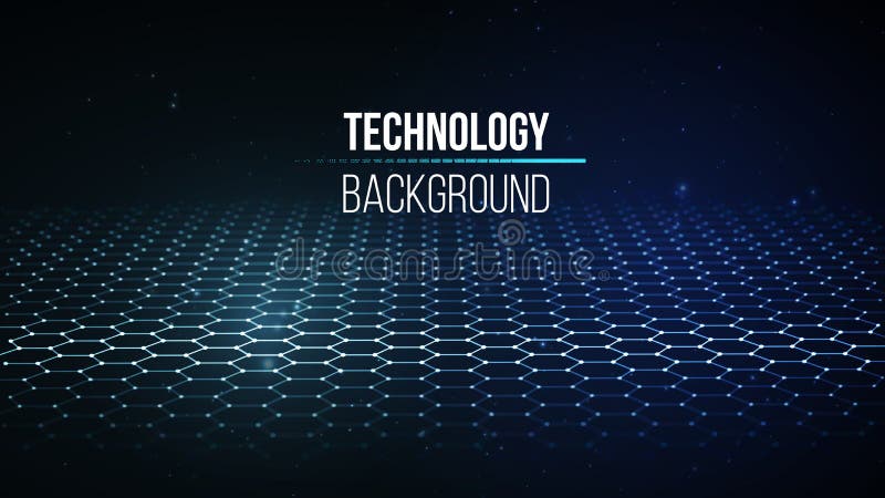 Abstract technology background. Background 3d grid. Cyber technology Ai tech wire network futuristic wireframe royalty free illustration