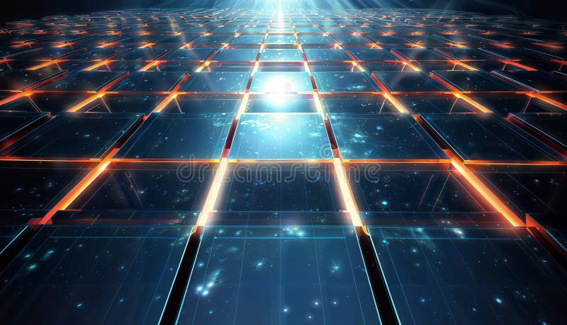 Digital Dreams: Abstract Technology Background, 3D Rendering, generative ai stock illustration