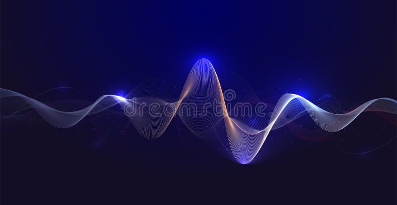 Abstract technology background with equalizer light effect stock illustration