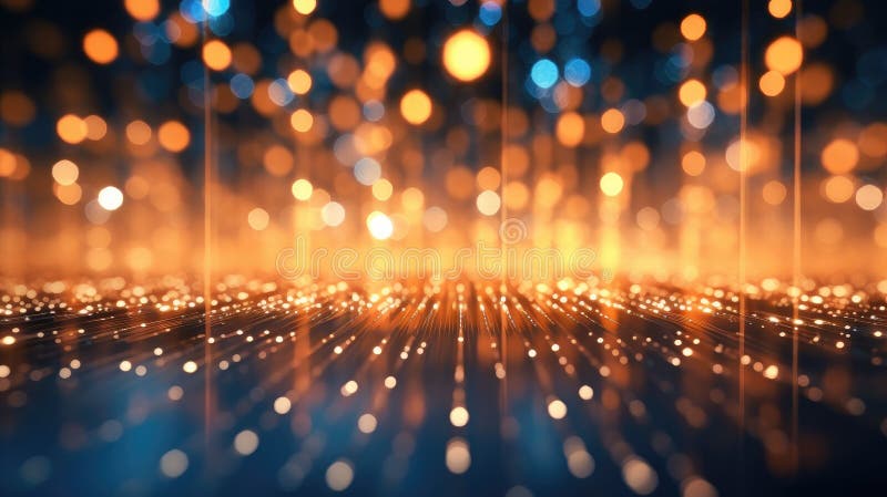 Abstract technology background with fiber optic network connections royalty free illustration