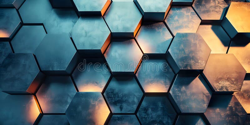 Abstract technology background hexagon glow neon line business background theme stock photo