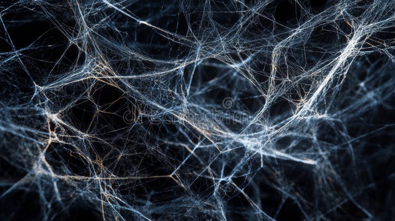 Abstract technology background with internet grid and cobwebs symbolizing data complexity in 3d stock illustration
