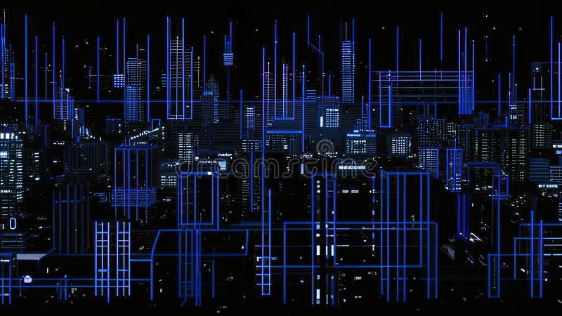 Abstract technology background for machine learning and big data network connectivity royalty free illustration