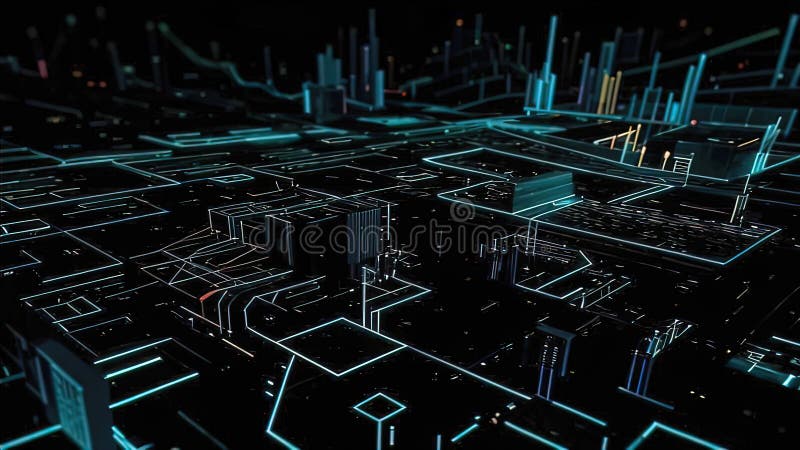 Abstract technology background for machine learning and big data network connectivity vector illustration