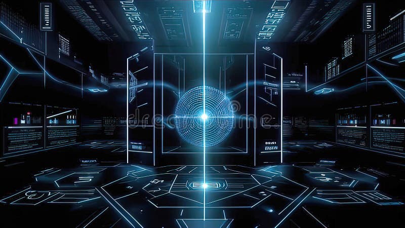 Abstract technology background for machine learning and big data network connectivity royalty free illustration