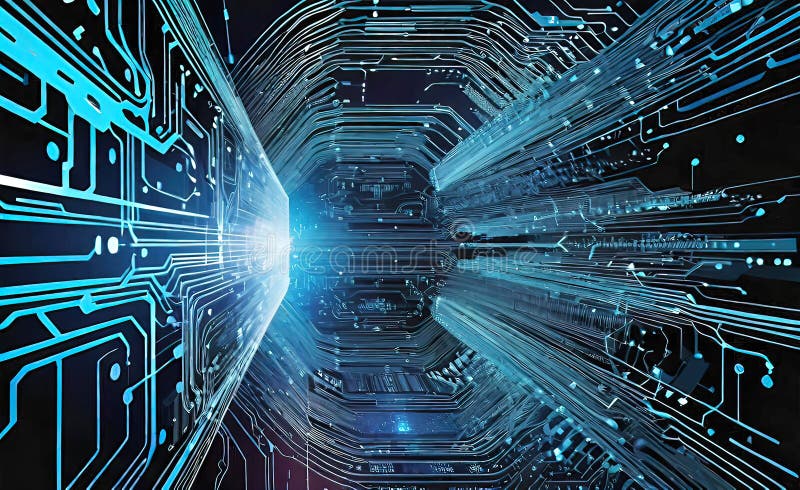 Abstract technology background for machine learning and big data network connectivity vector illustration
