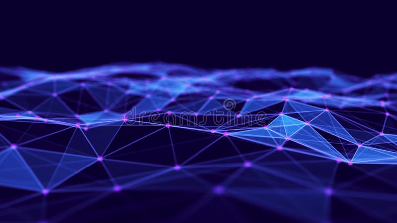 Abstract technology background. Network connection structure. Big data digital background. 3d rendering stock illustration