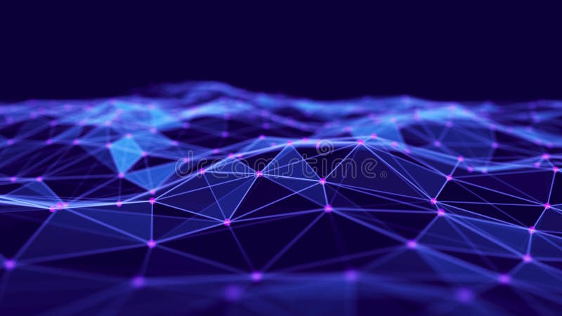 Abstract technology background. Network connection structure. Big data digital background. 3d rendering royalty free illustration
