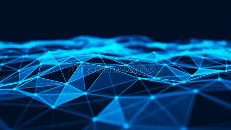 Abstract technology background. Network connection structure. Big data digital background. 3d rendering royalty free illustration