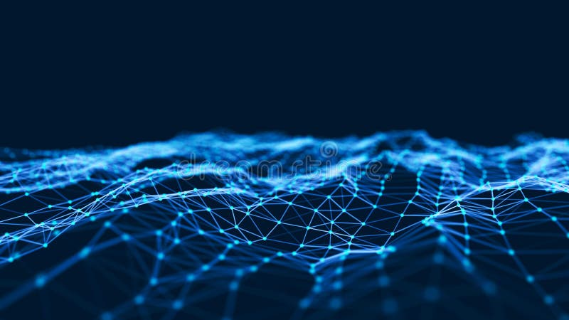Abstract technology background. Network connection structure. Big data digital background. 3d rendering vector illustration