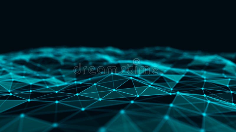Abstract technology background. Network connection structure. Big data digital background. 3d rendering vector illustration