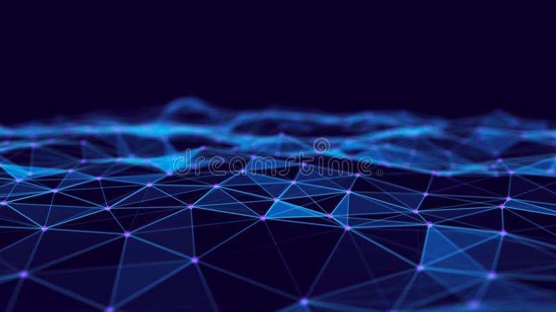 Abstract technology background. Network connection structure. Big data digital background. 3d rendering stock illustration