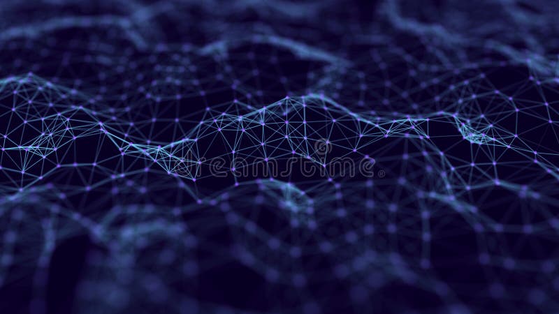 Abstract technology background. Network connection structure. Big data digital background. 3d rendering vector illustration