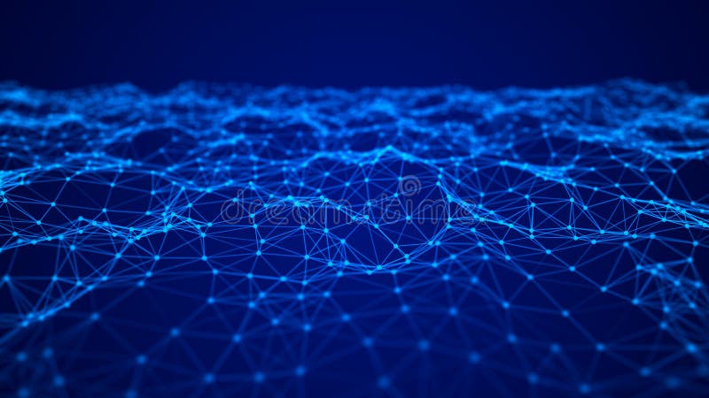 Abstract technology background. Network connection structure. Big data digital background. 3d rendering stock illustration