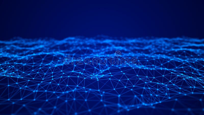 Abstract technology background. Network connection structure. Big data digital background. 3d rendering stock illustration