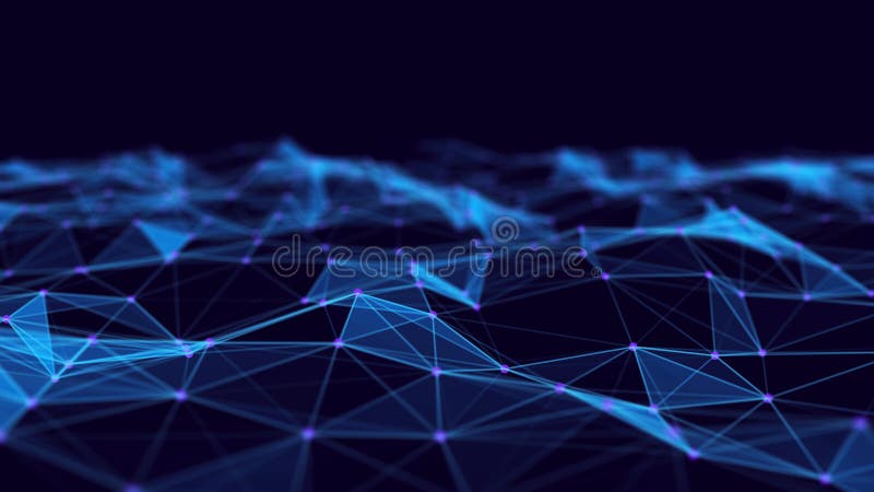 Abstract technology background. Network connection structure. Science background. 3d rendering stock illustration