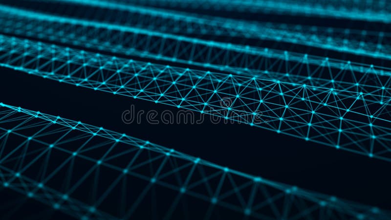 Abstract technology background. Network connection structure. Big data digital background. 3d rendering royalty free illustration
