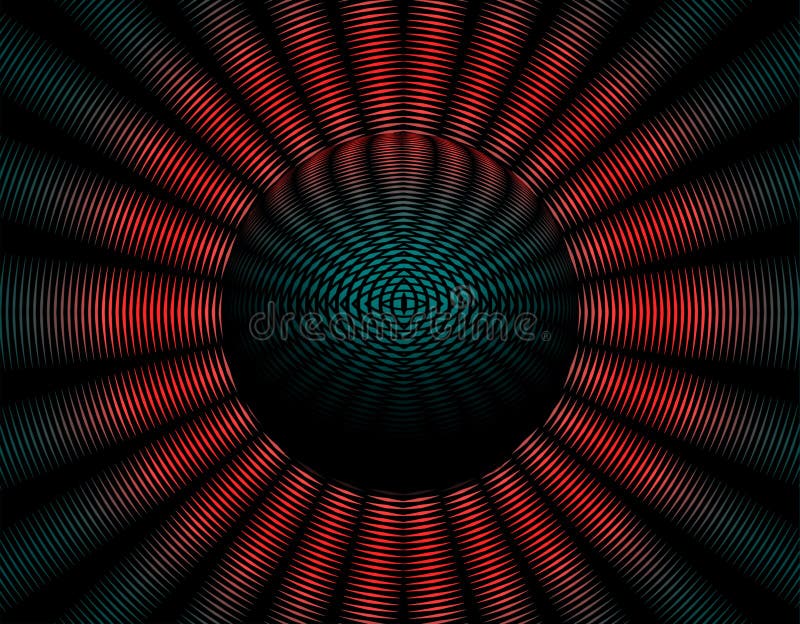 Abstract Technology Background Rays Are Interference Pattern With