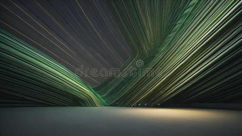 Abstract technology background. Sci-fi tunnel with light rays. generative ai vector illustration