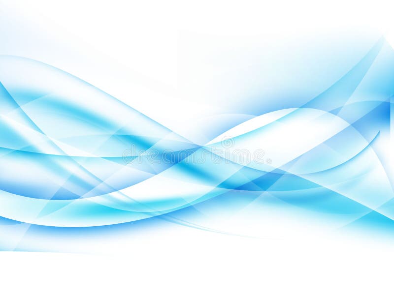 Abstract Blue and White Wave Background Stock Illustration