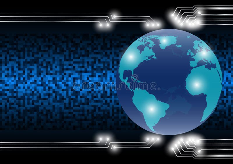 Abstract Technology Background World In The Digital Age; Future