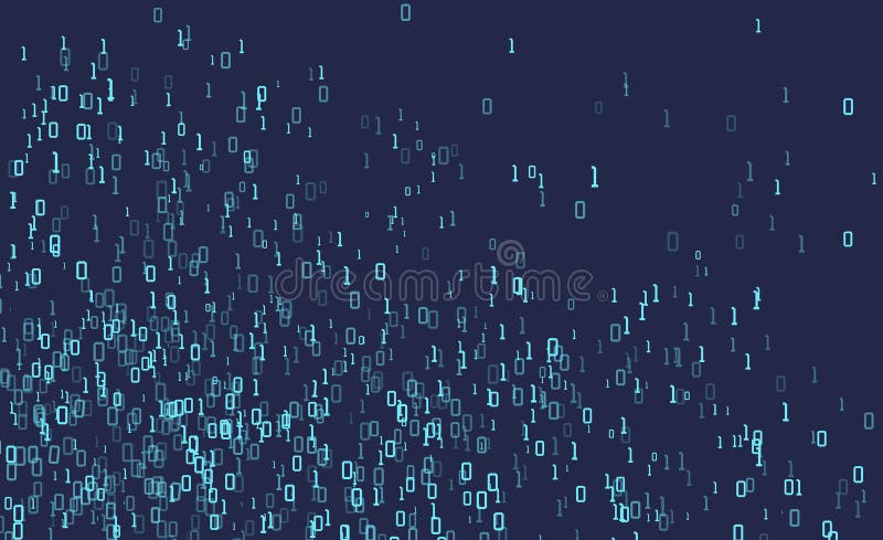 Abstract Technology Binary Code Background.Digital Binary Data and ...