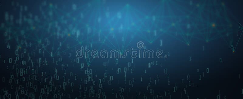 Abstract Technology Binary Code Background.Digital Binary Data and ...
