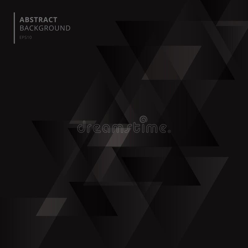 Abstract technology black geometric triangles shape overlapping background stock illustration Abstract technology black geometric triangles shape overlapping background stock illustration
