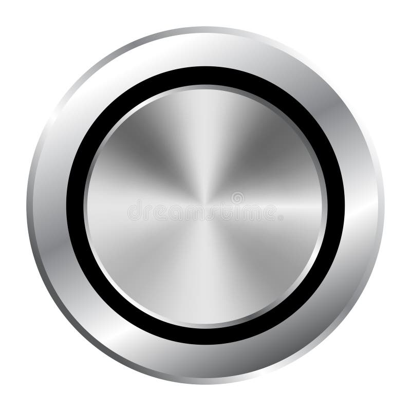 Abstract Technology Circle Button Template with Metal Texture Stock Abstract Technology Circle Button Template with Metal Texture Stock