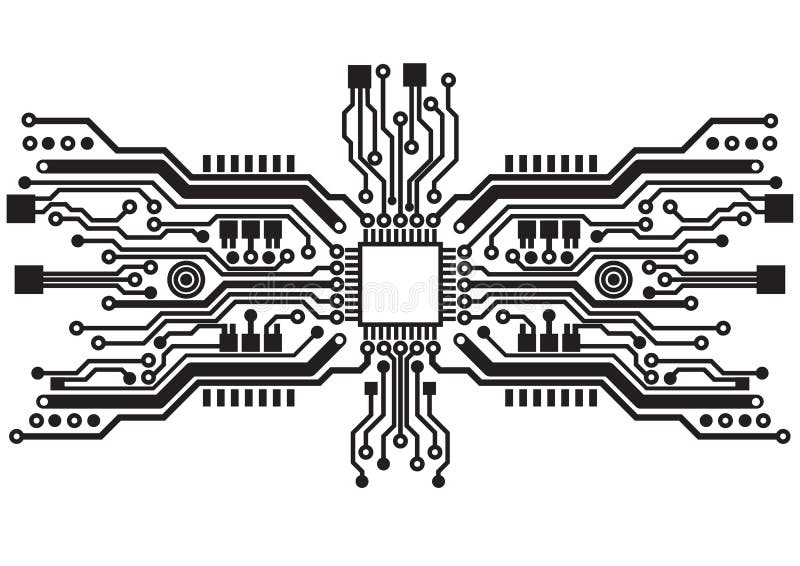 Abstract technology circuit board background texture stock illustration