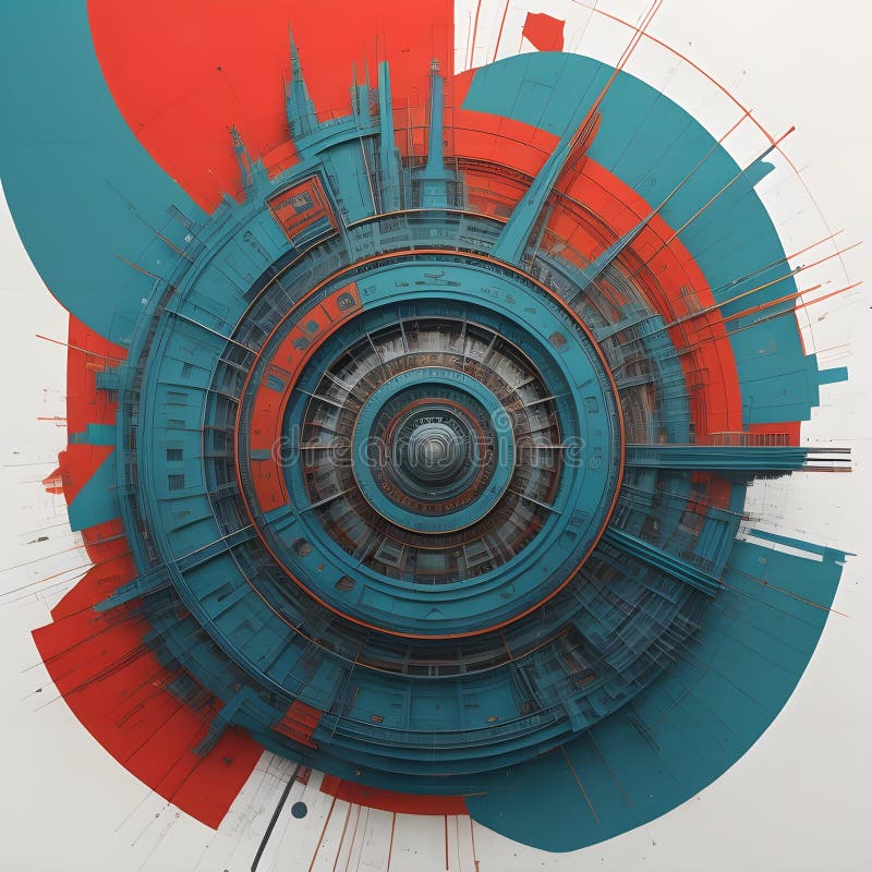 Abstract technology concept background. generative ai royalty free illustration