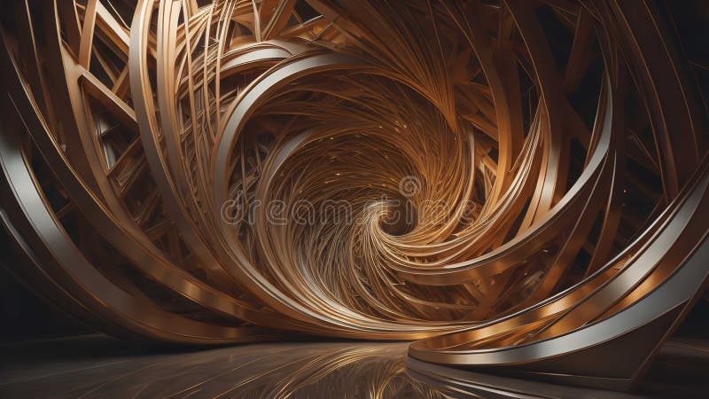 Abstract technology concept background. Sci-fi tunnel. generative ai vector illustration