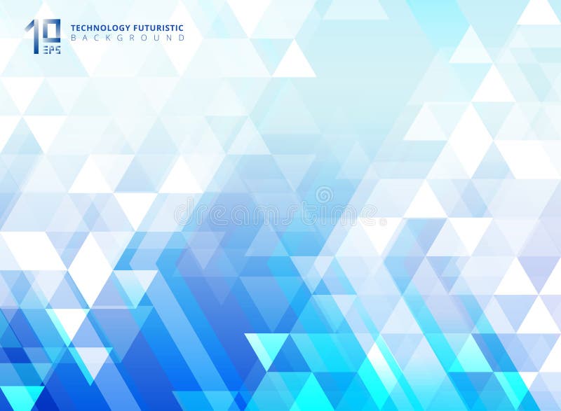 Abstract technology futuristic arrow and triangles pattern elements on blue background. vector illustration