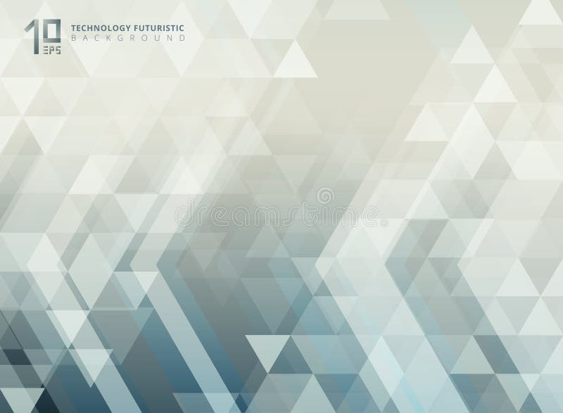 Abstract technology futuristic arrow and triangles pattern elements on dark blue background vector illustration