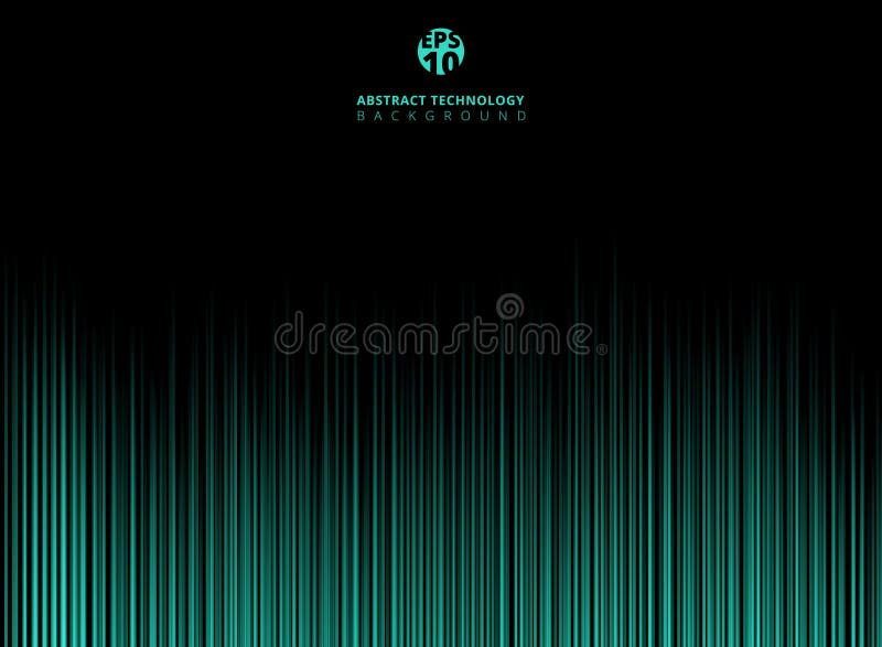 Abstract technology green light lazer lines vertical pattern on