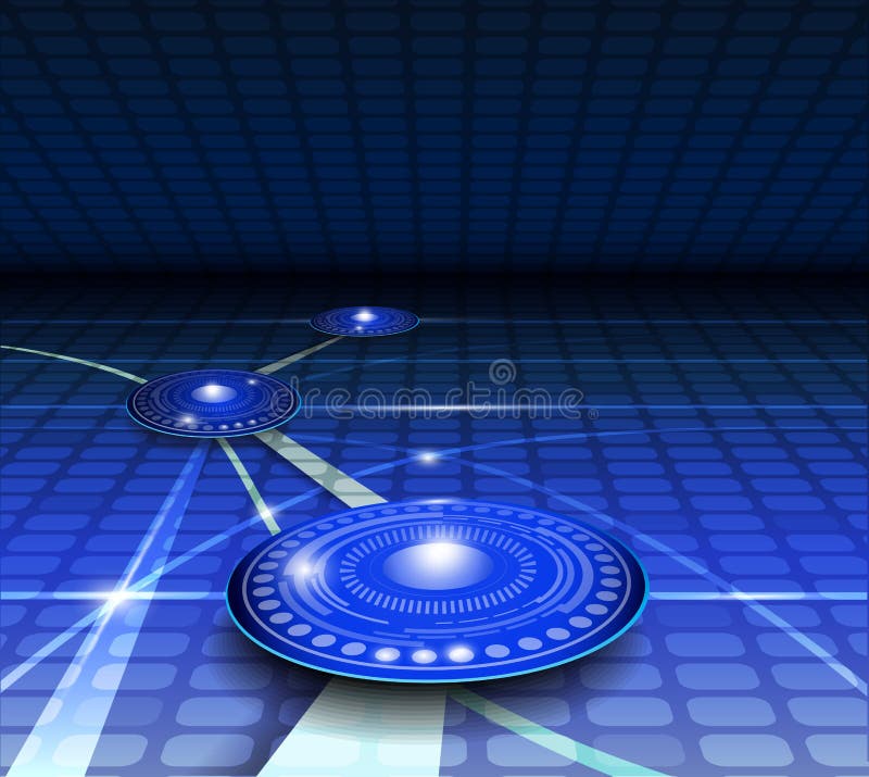 Abstract technology high-tech design background stock illustration
